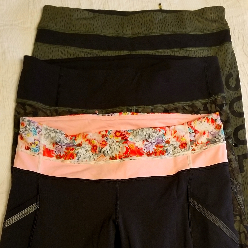 3 leggings size 8 lululemon